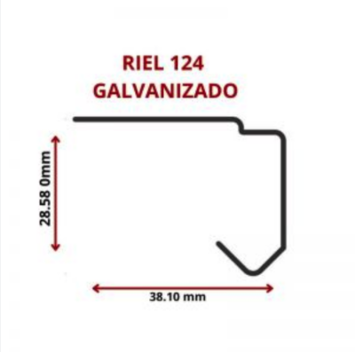RIEL 124 GALVANIZADO